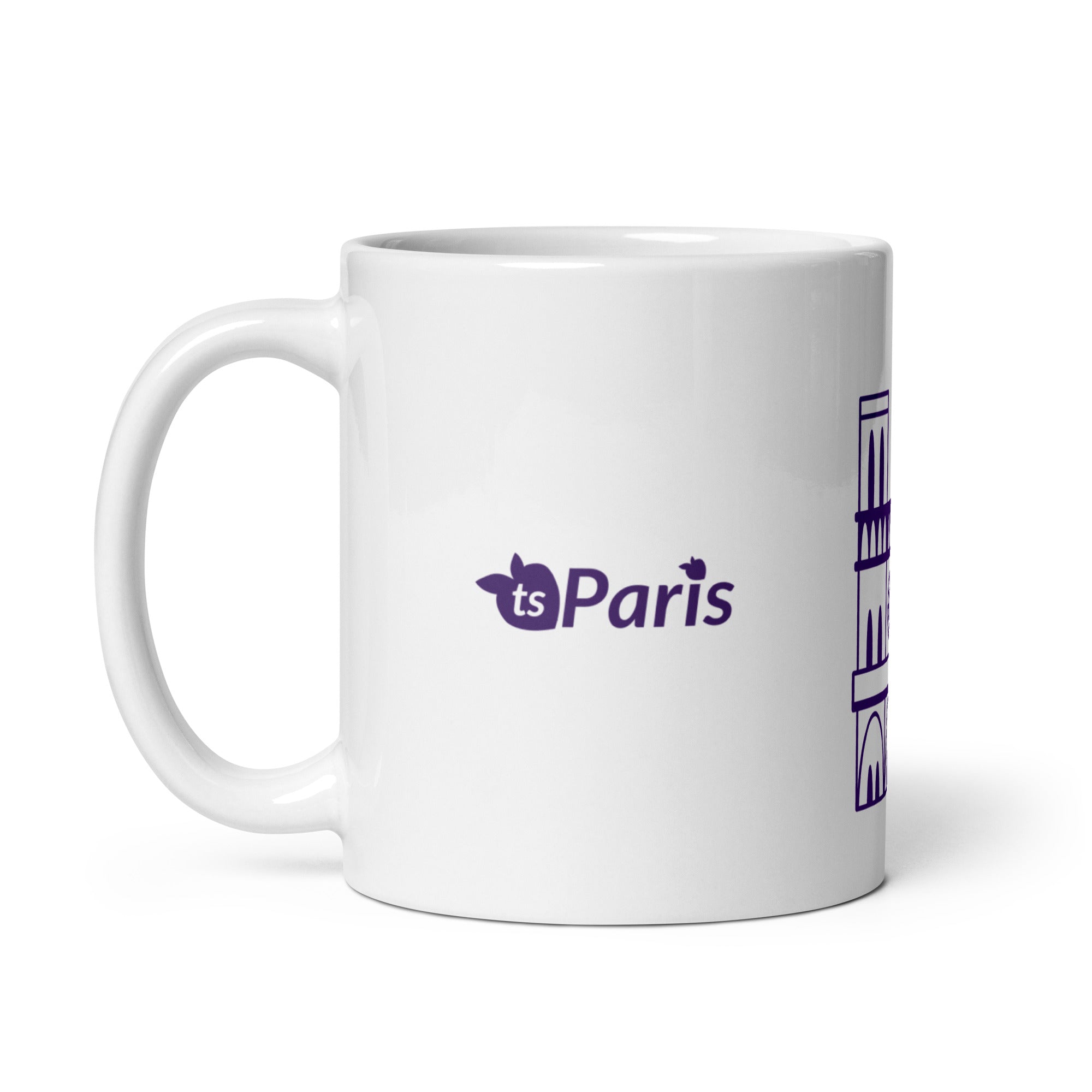 tsgabrielle® • Paris - Cathédrale Notre-Dame • Mug brillant • Blanc