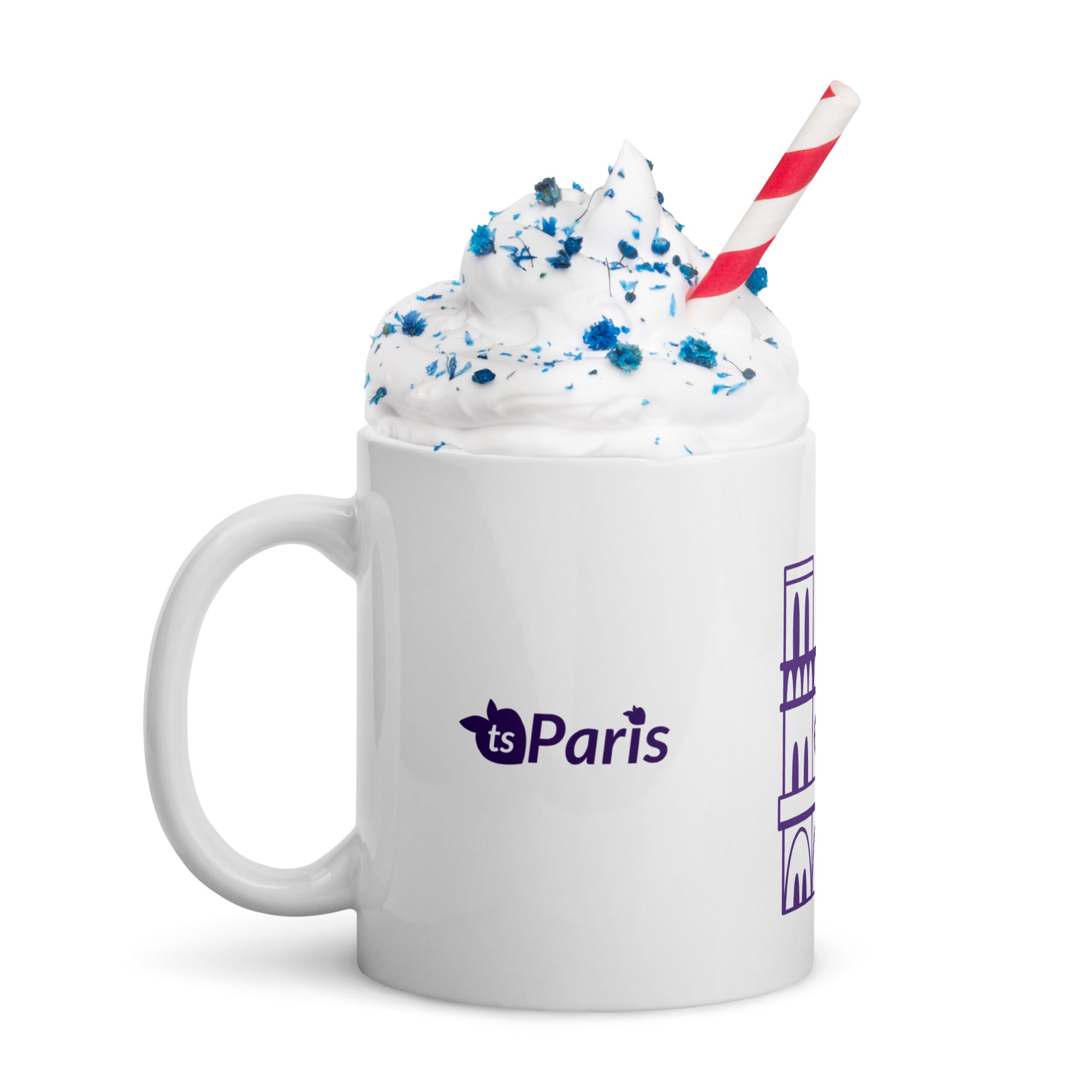 tsgabrielle® • Paris - Cathédrale Notre-Dame • Mug brillant • Blanc