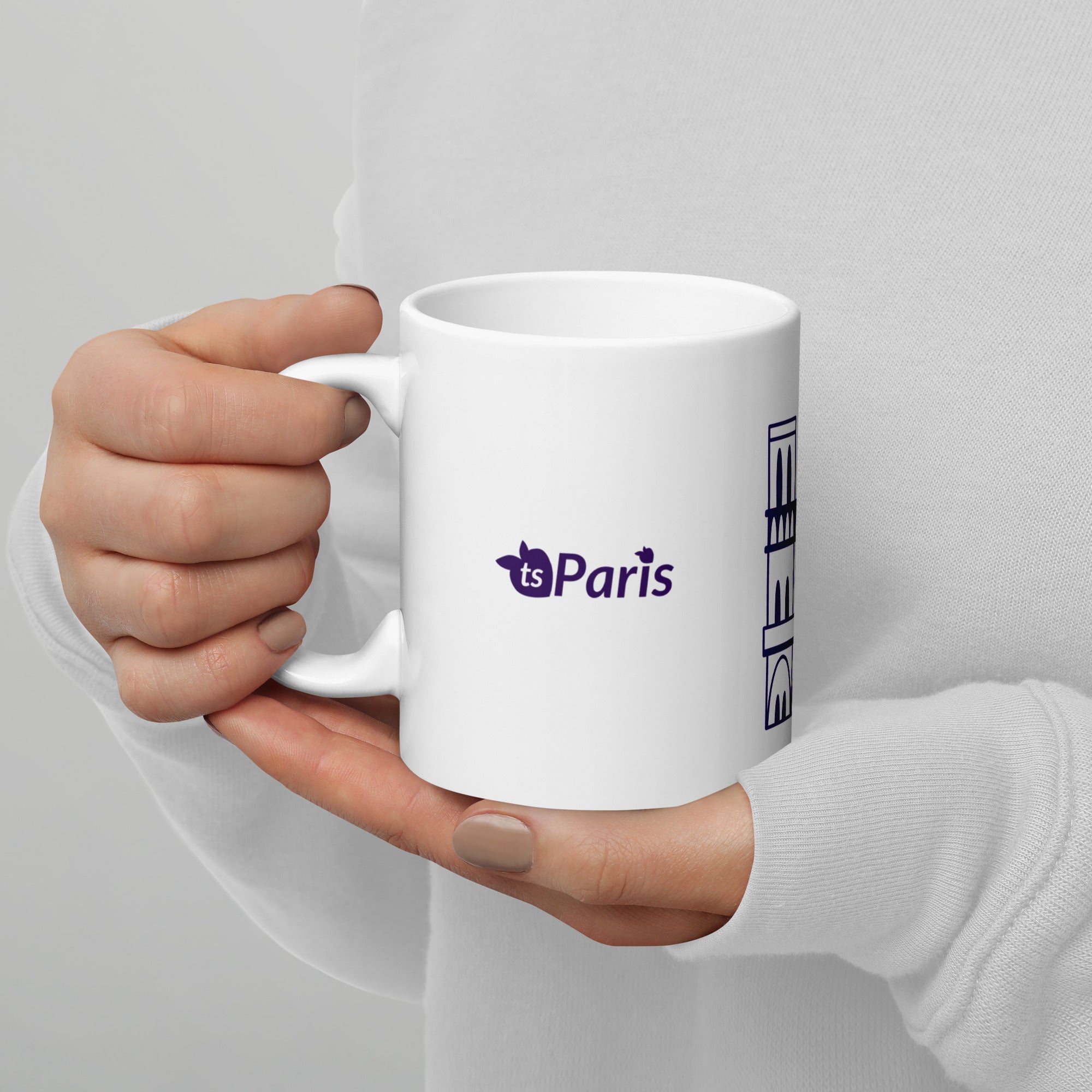 tsgabrielle® • Paris - Cathédrale Notre-Dame • Mug brillant • Blanc