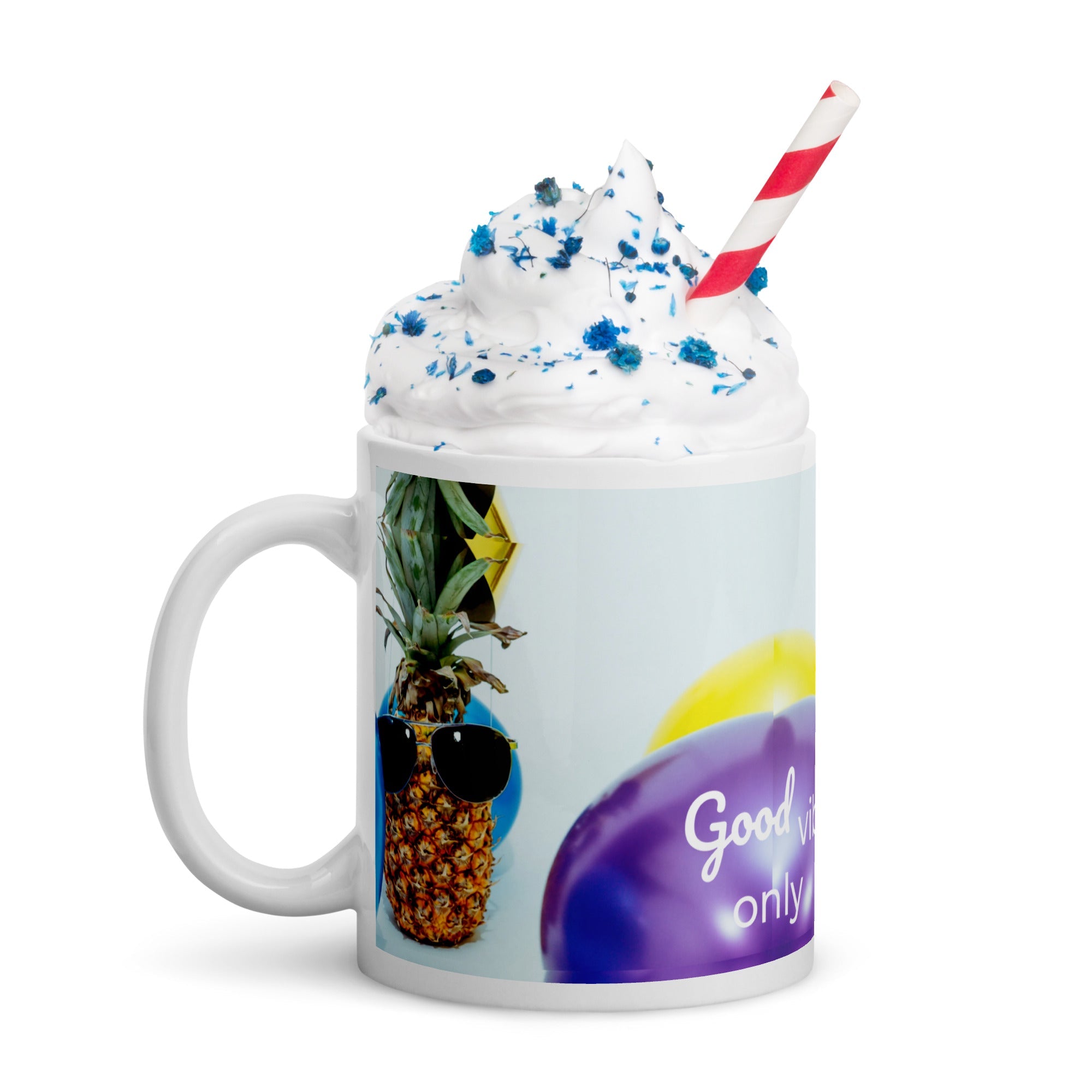 tsgabrielle® • Good Vibes Only • Mug brillant • Noir • Céramique • 3 tailles