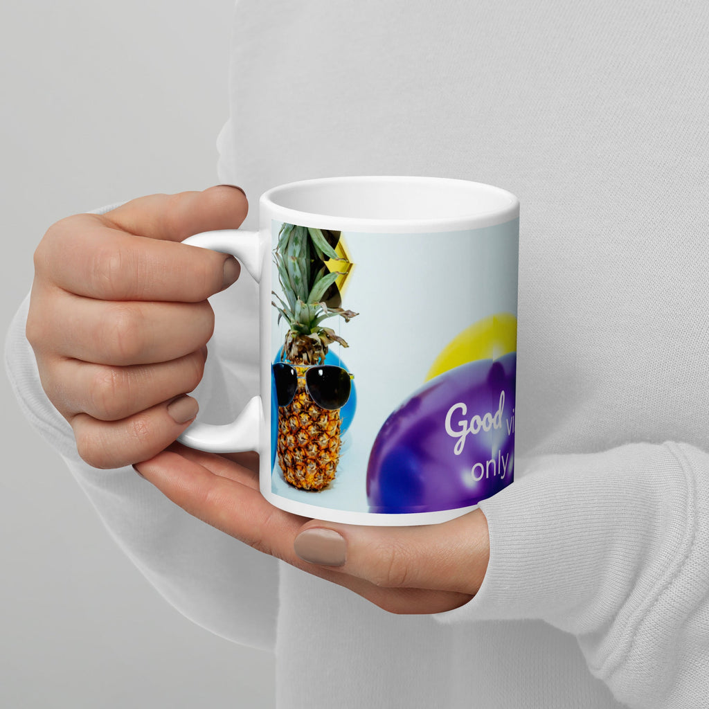 tsgabrielle® • Good Vibes Only • Mug brillant • Noir • Céramique • 3 tailles