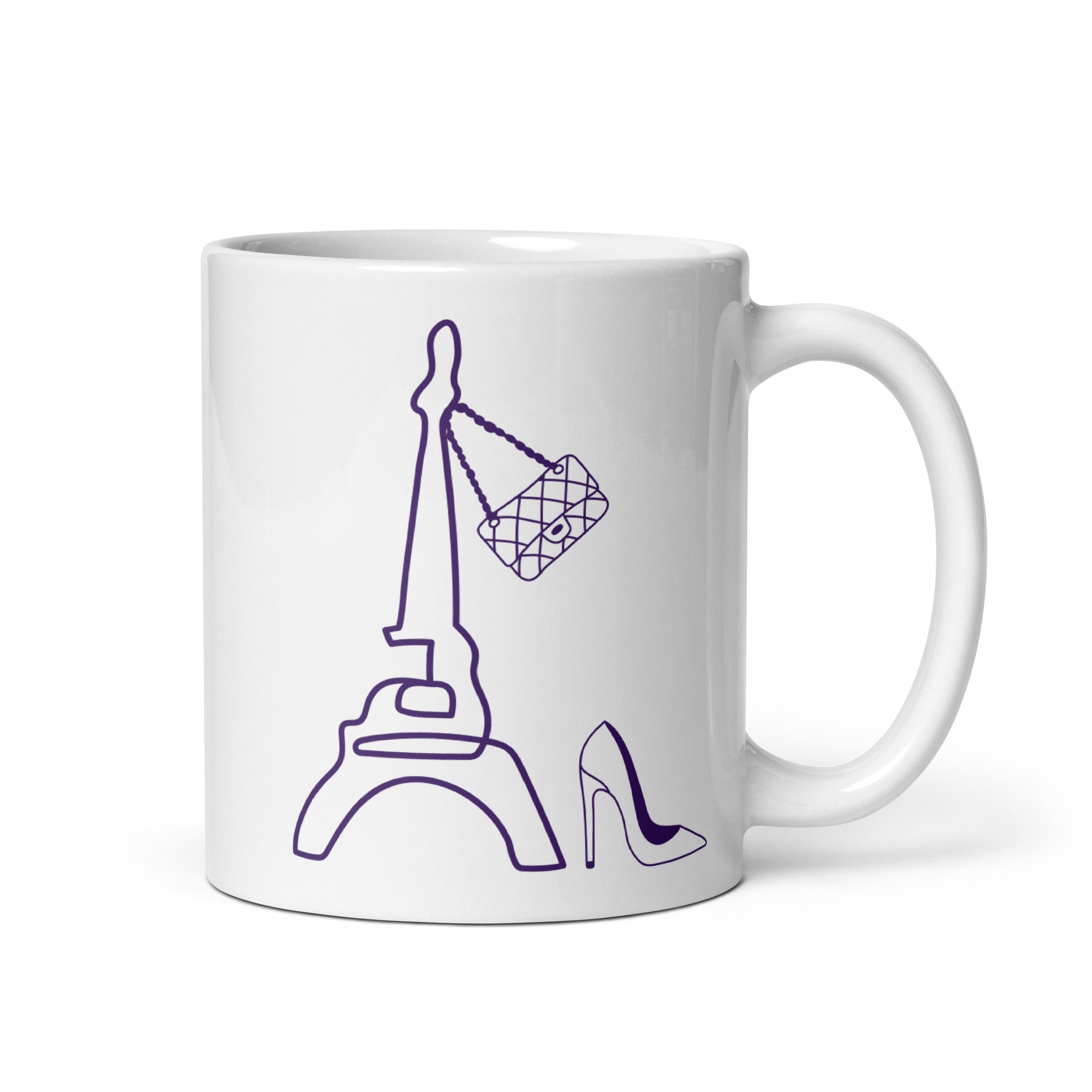 tsgabrielle® • Paris - La Tour Eiffel • Mug brillant • Blanc • Céramique • 325 ml