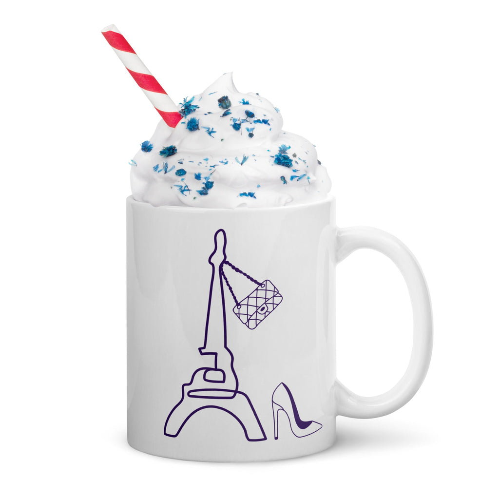 tsgabrielle® • Paris - La Tour Eiffel • Mug brillant • Blanc • Céramique • 325 ml