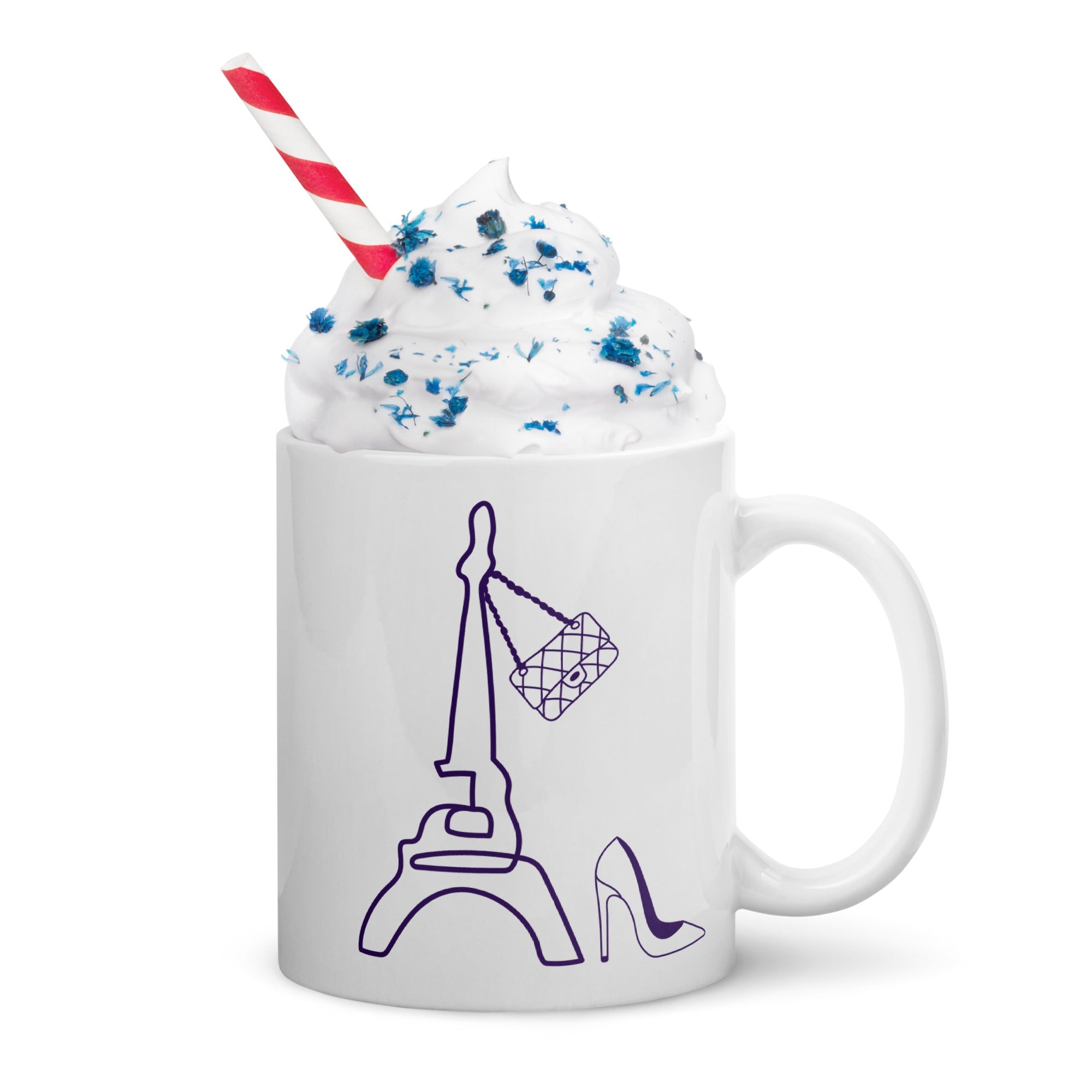 tsgabrielle® • Paris - La Tour Eiffel • Mug brillant • Blanc • Céramique • 325 ml