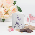 tsgabrielle® • Paris - La Tour Eiffel • Mug brillant • Blanc • Céramique • 325 ml