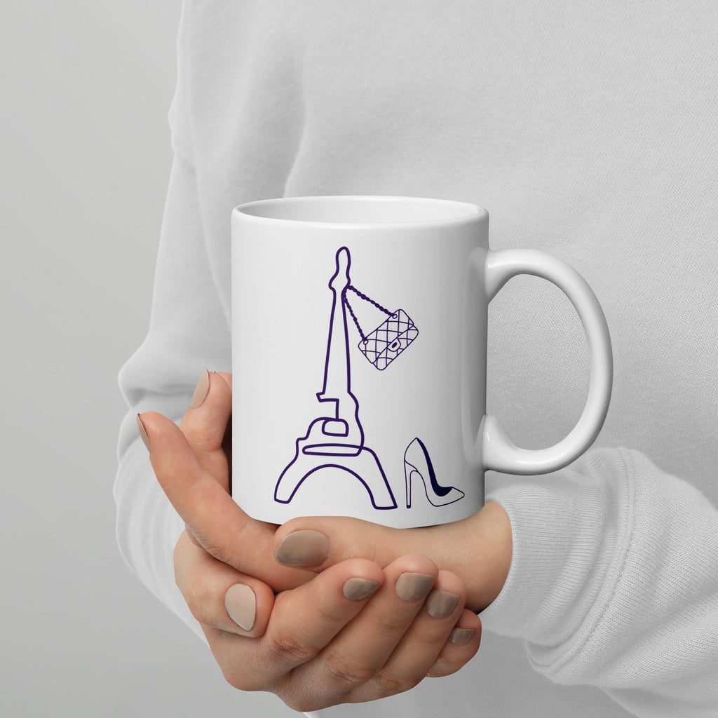tsgabrielle® • Paris - La Tour Eiffel • Mug brillant • Blanc • Céramique • 325 ml