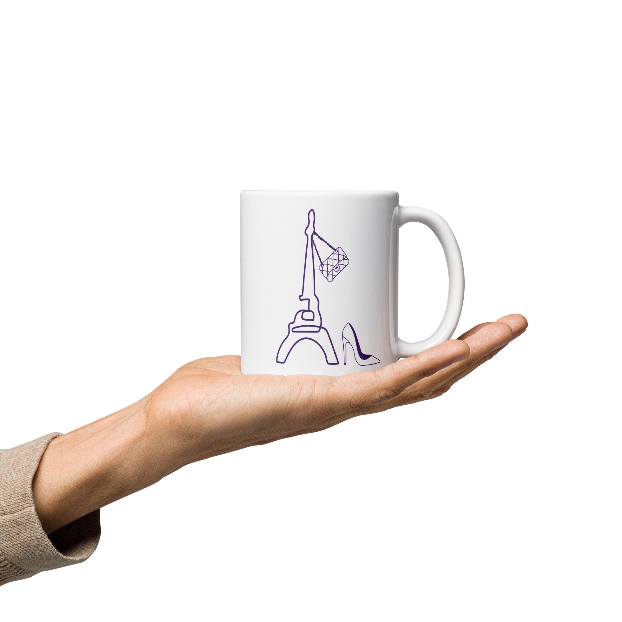 tsgabrielle® • Paris - La Tour Eiffel • Mug brillant • Blanc • Céramique • 325 ml