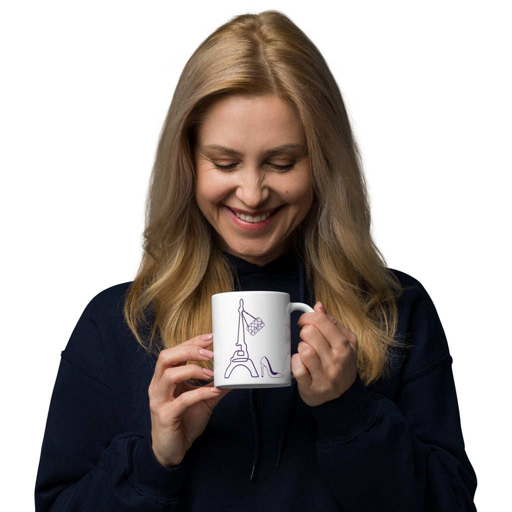 tsgabrielle® • Paris - La Tour Eiffel • Mug brillant • Blanc • Céramique • 325 ml