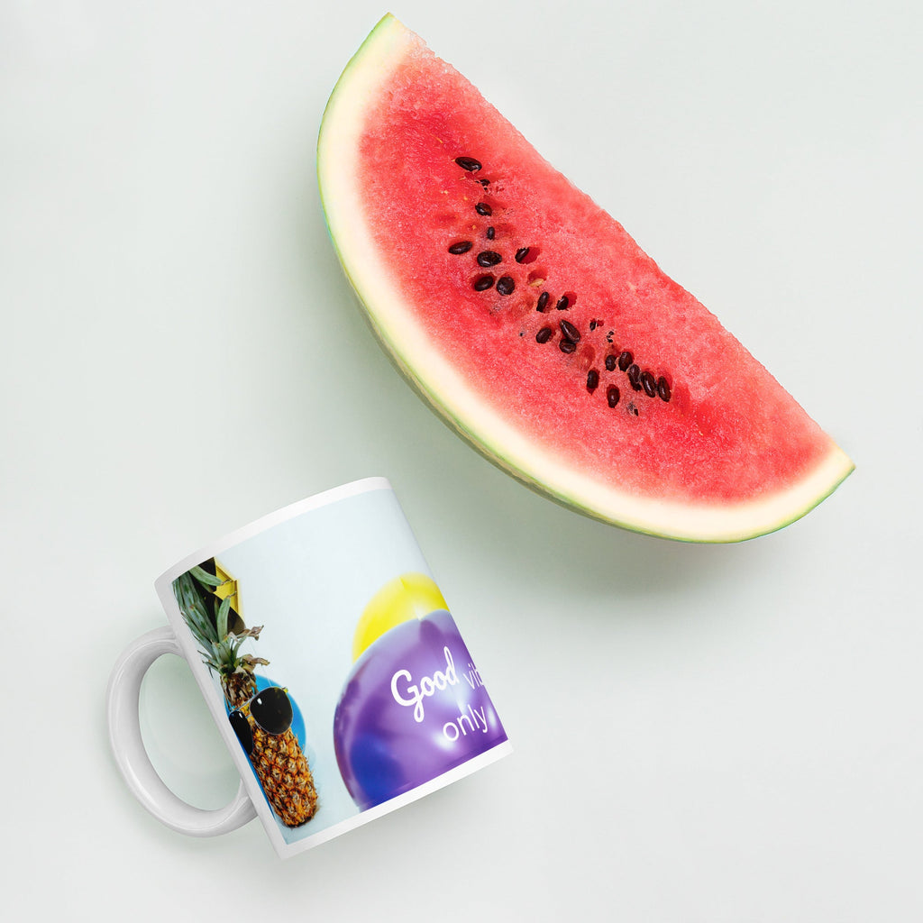 tsgabrielle® • Good Vibes Only • Mug brillant • Noir • Céramique • 3 tailles