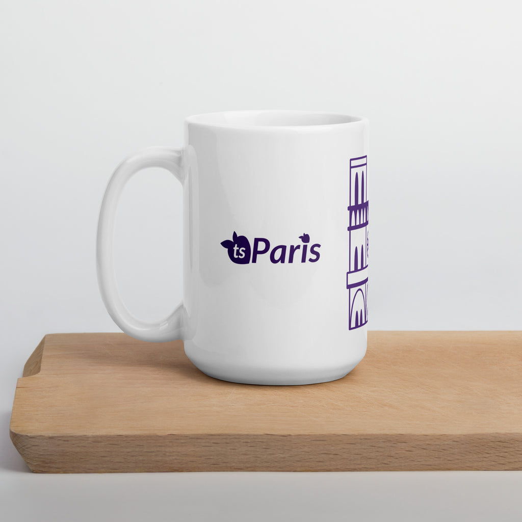 tsgabrielle® • Paris - Cathédrale Notre-Dame • Mug brillant • Blanc