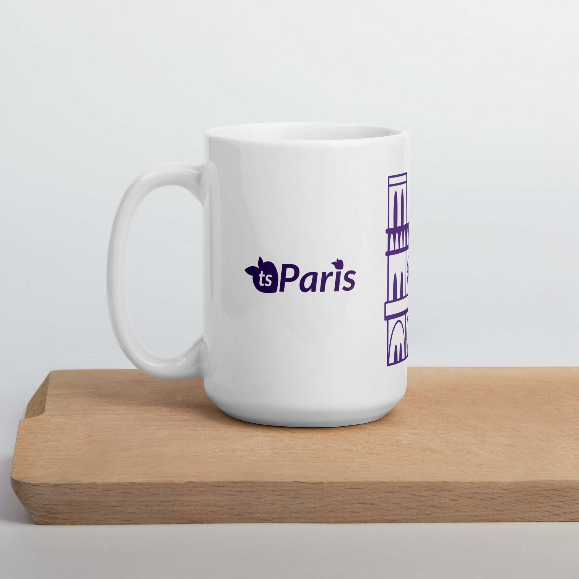 tsgabrielle® • Paris - Cathédrale Notre-Dame • Mug brillant • Blanc