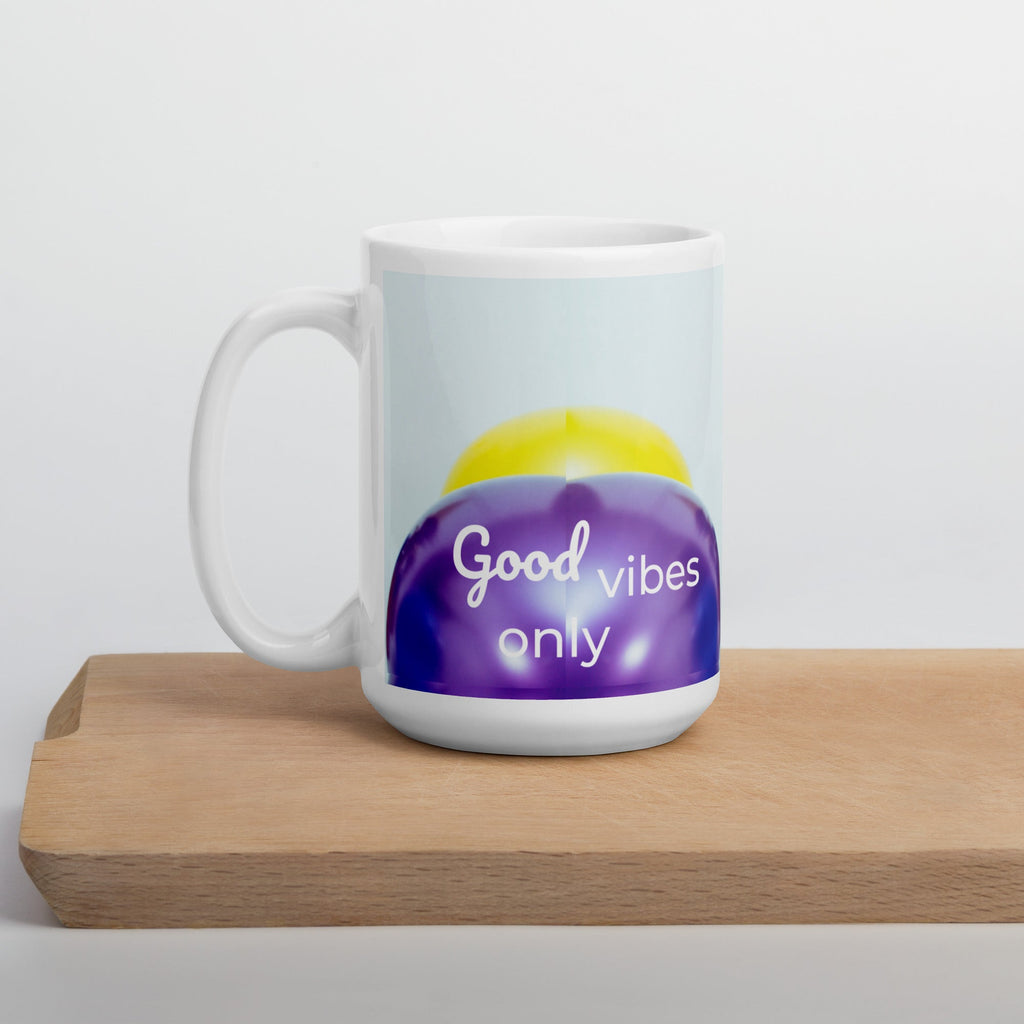 tsgabrielle® • Good Vibes Only • Mug brillant • Noir • Céramique • 3 tailles