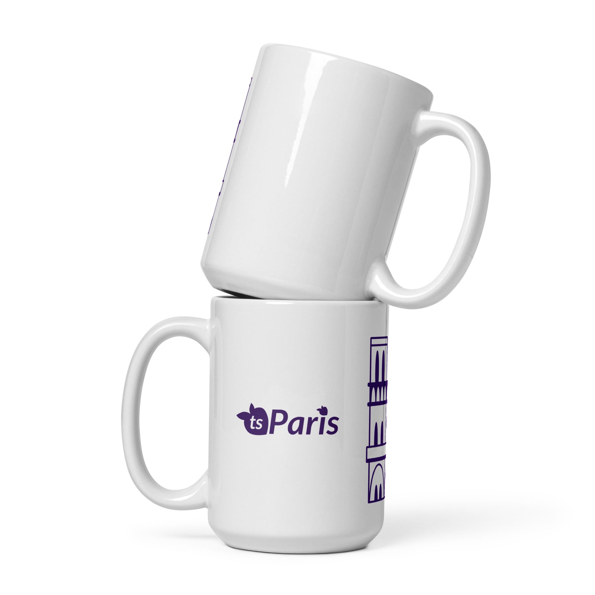 tsgabrielle® • Paris - Cathédrale Notre-Dame • Mug brillant • Blanc