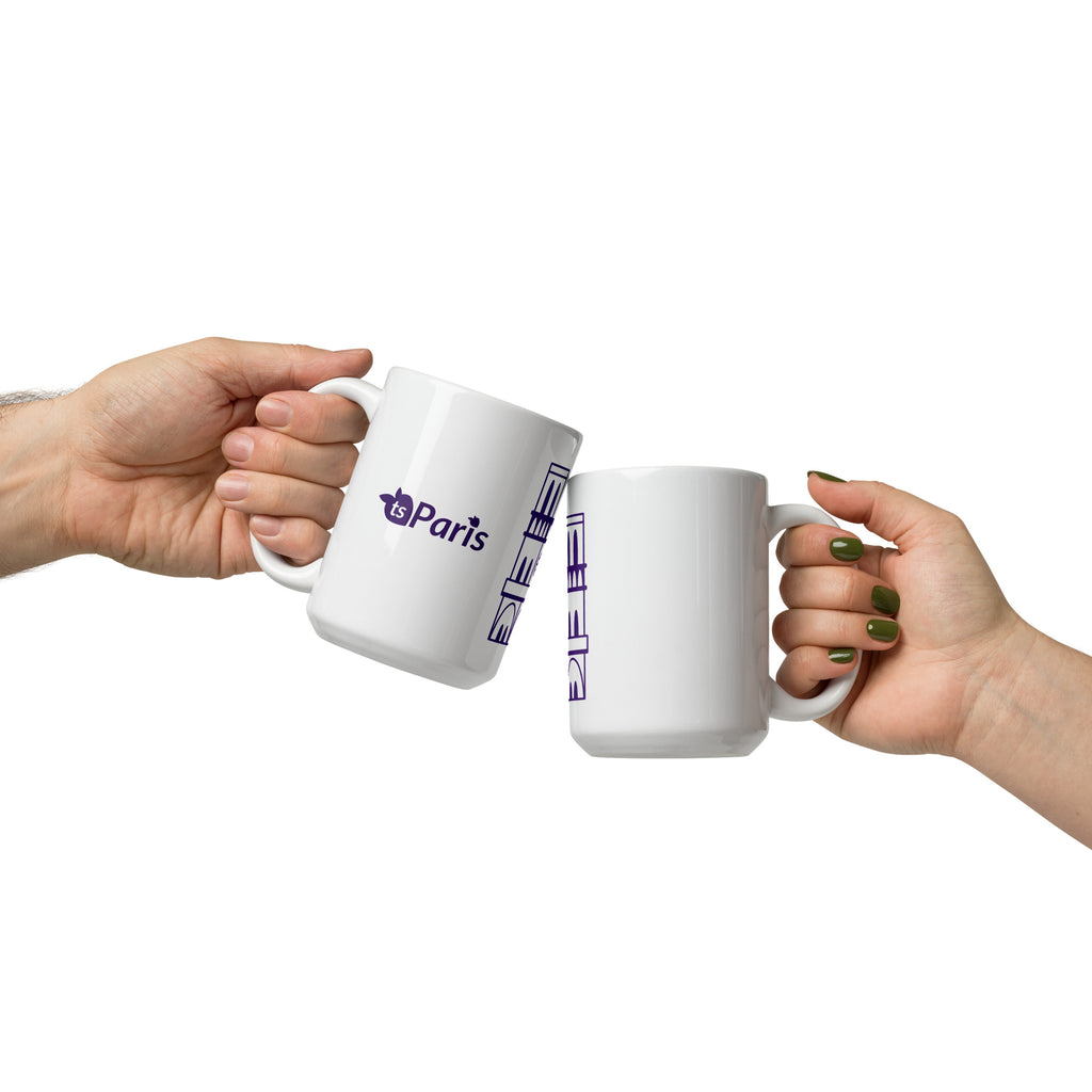 tsgabrielle® • Paris - Cathédrale Notre-Dame • Mug brillant • Blanc