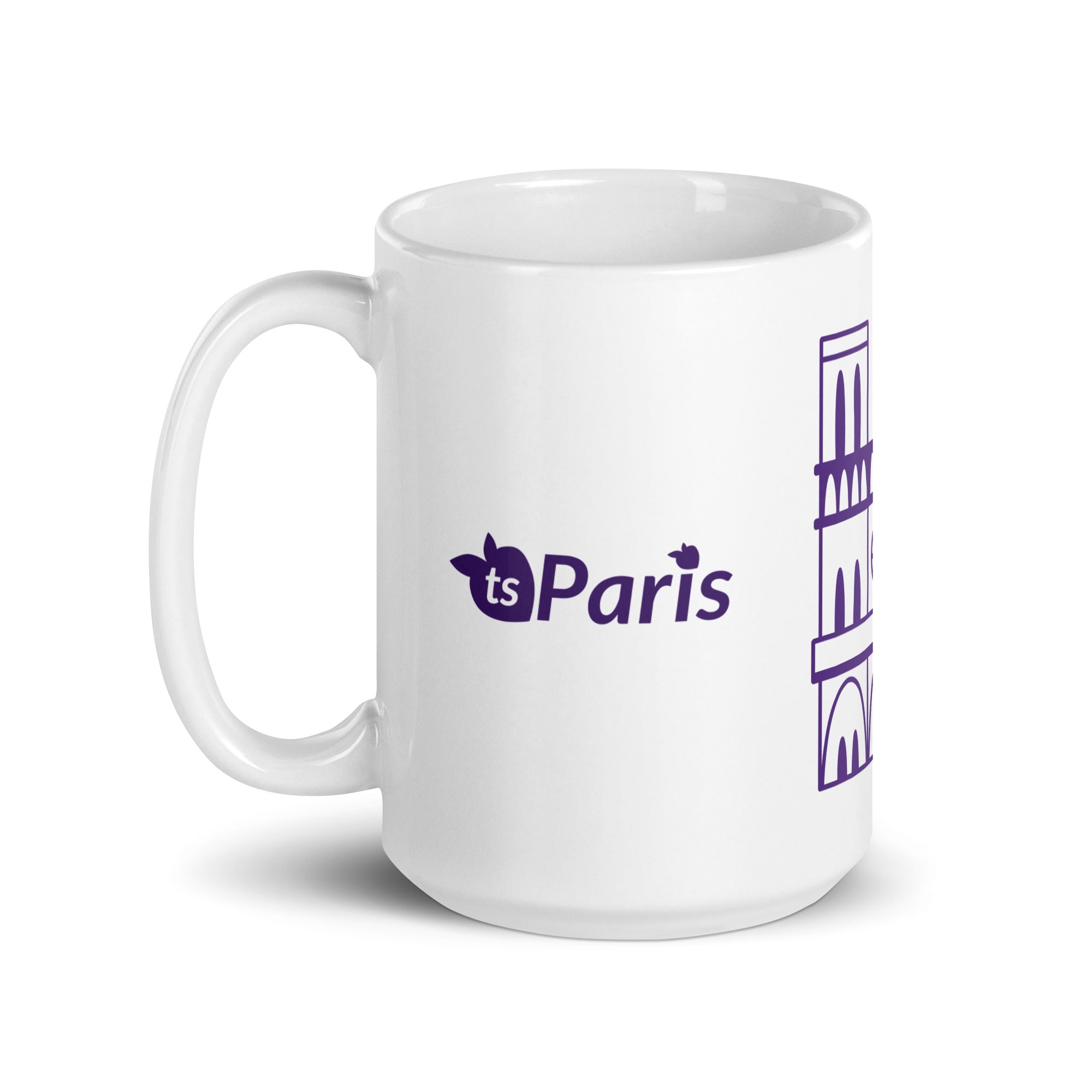 tsgabrielle® • Paris - Cathédrale Notre-Dame • Mug brillant • Blanc
