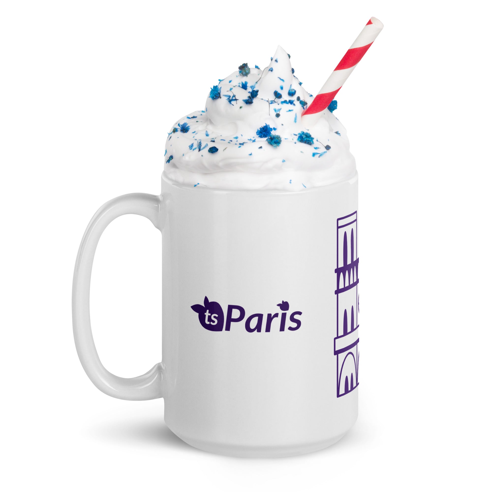 tsgabrielle® • Paris - Cathédrale Notre-Dame • Mug brillant • Blanc