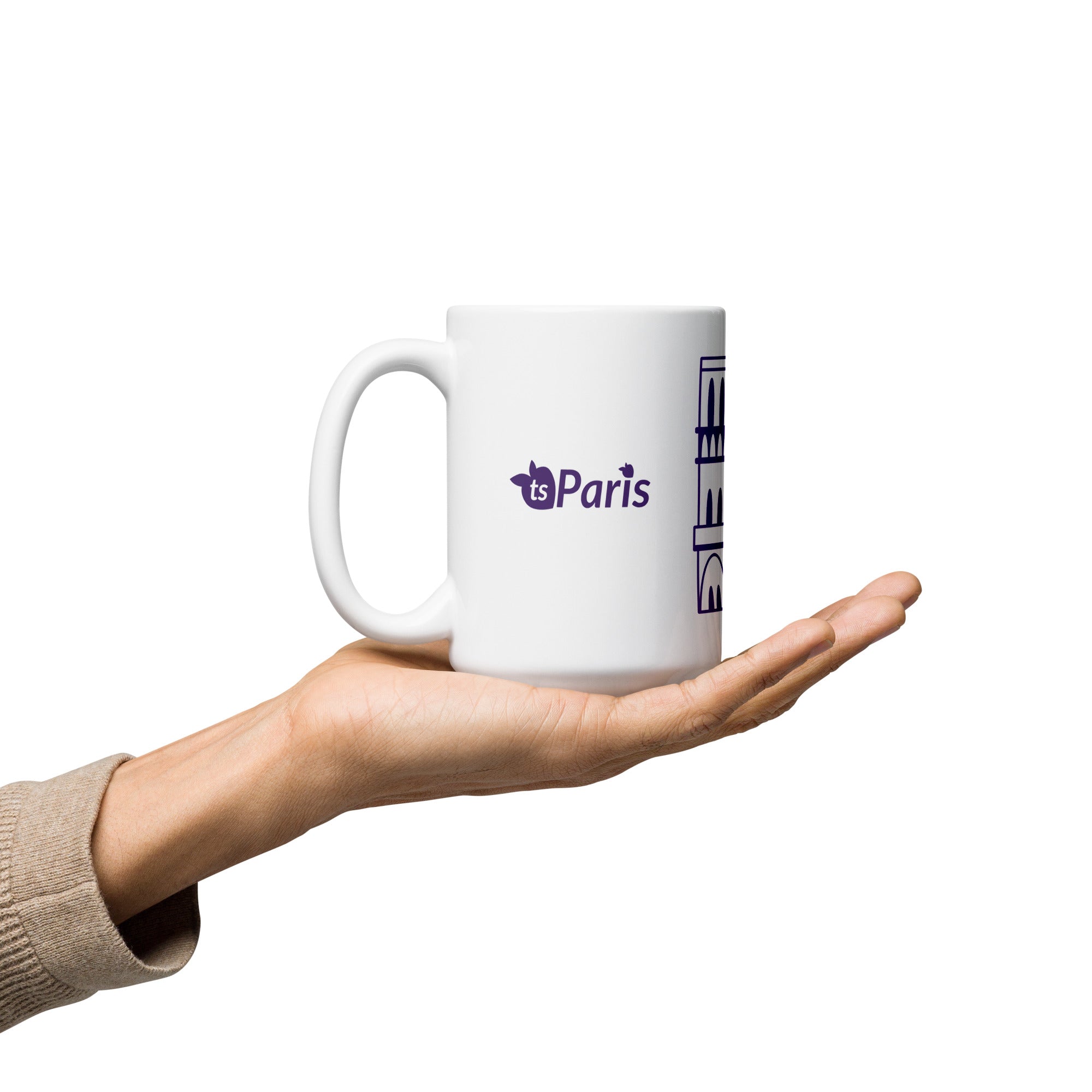 tsgabrielle® • Paris - Cathédrale Notre-Dame • Mug brillant • Blanc
