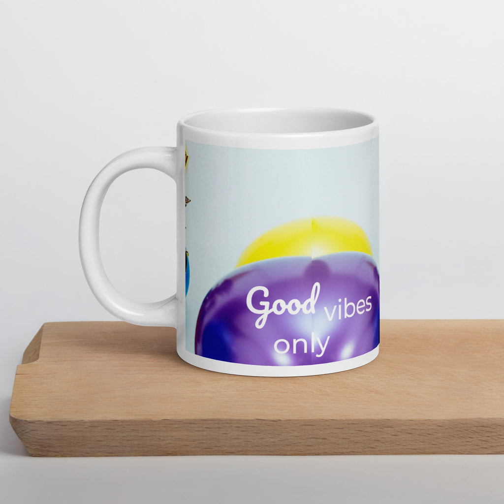 tsgabrielle® • Good Vibes Only • Mug brillant • Noir • Céramique • 3 tailles