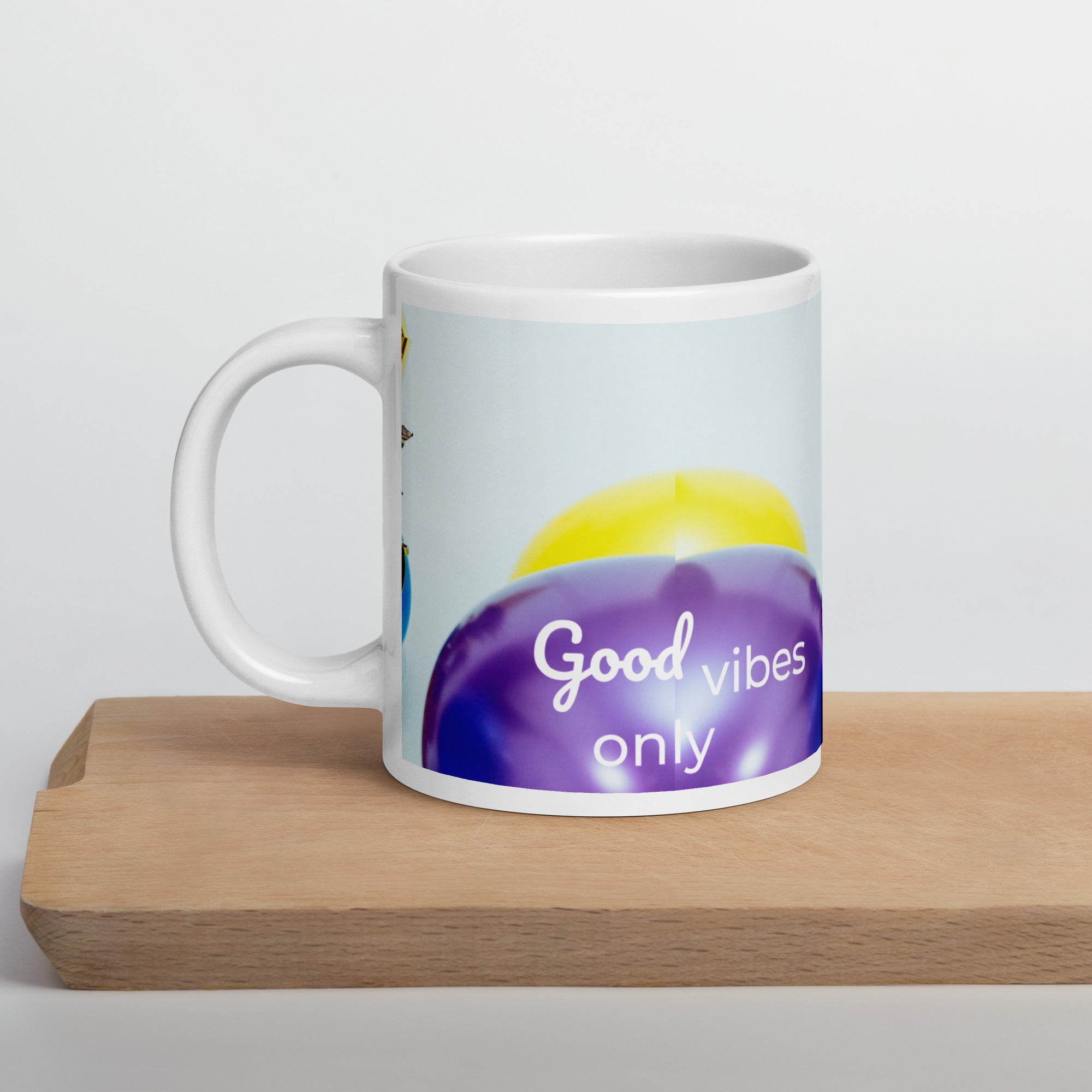 tsgabrielle® • Good Vibes Only • Mug brillant • Noir • Céramique • 3 tailles