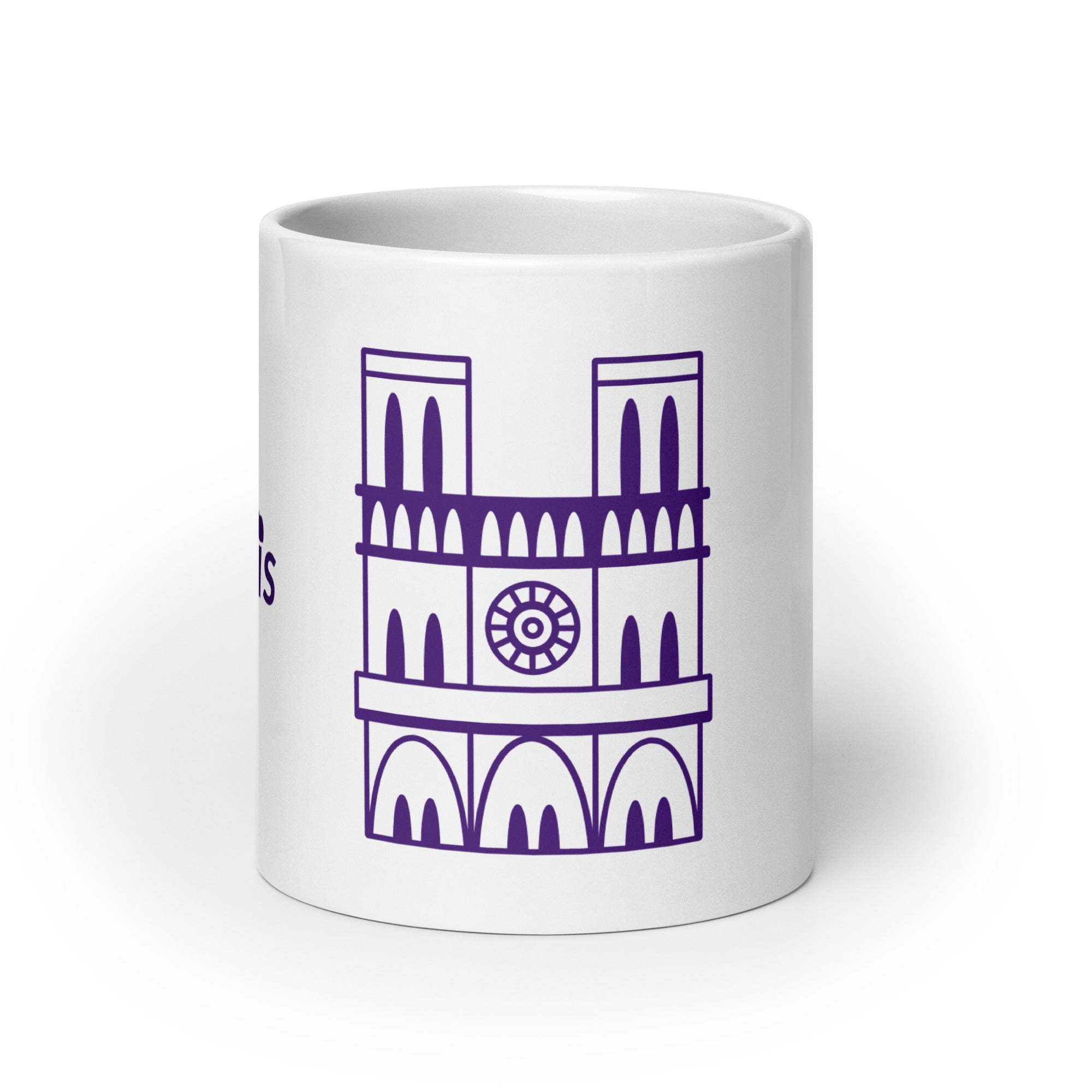 tsgabrielle® • Paris - Cathédrale Notre-Dame • Mug brillant • Blanc
