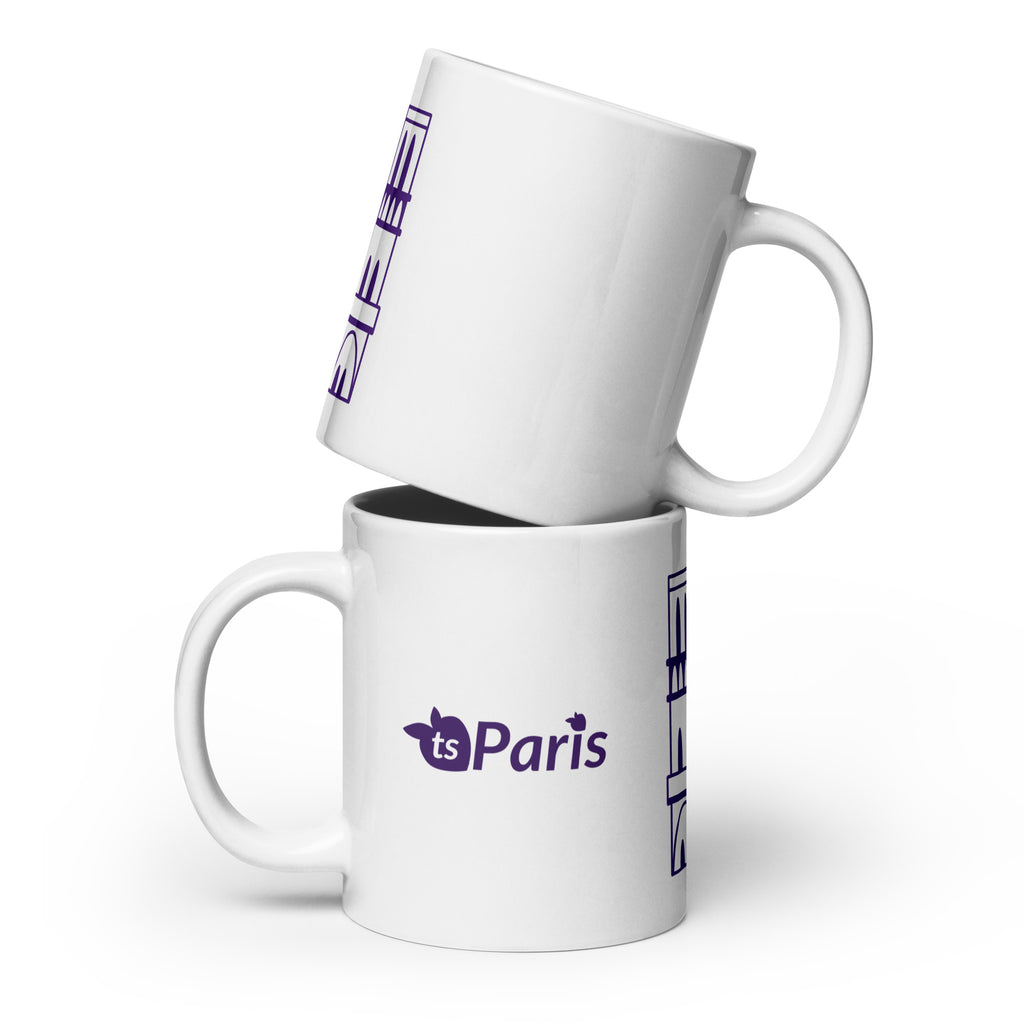 tsgabrielle® • Paris - Cathédrale Notre-Dame • Mug brillant • Blanc