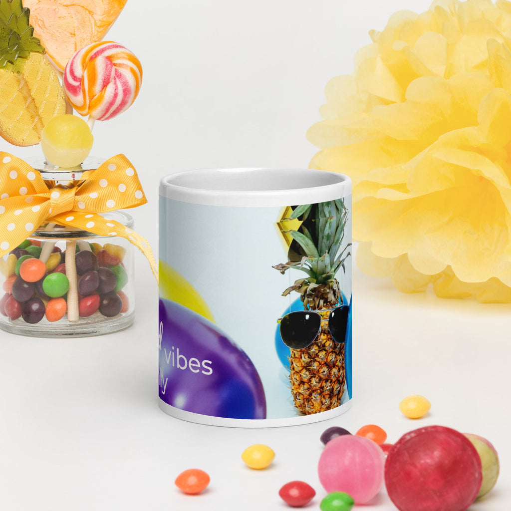 tsgabrielle® • Good Vibes Only • Mug brillant • Noir • Céramique • 3 tailles