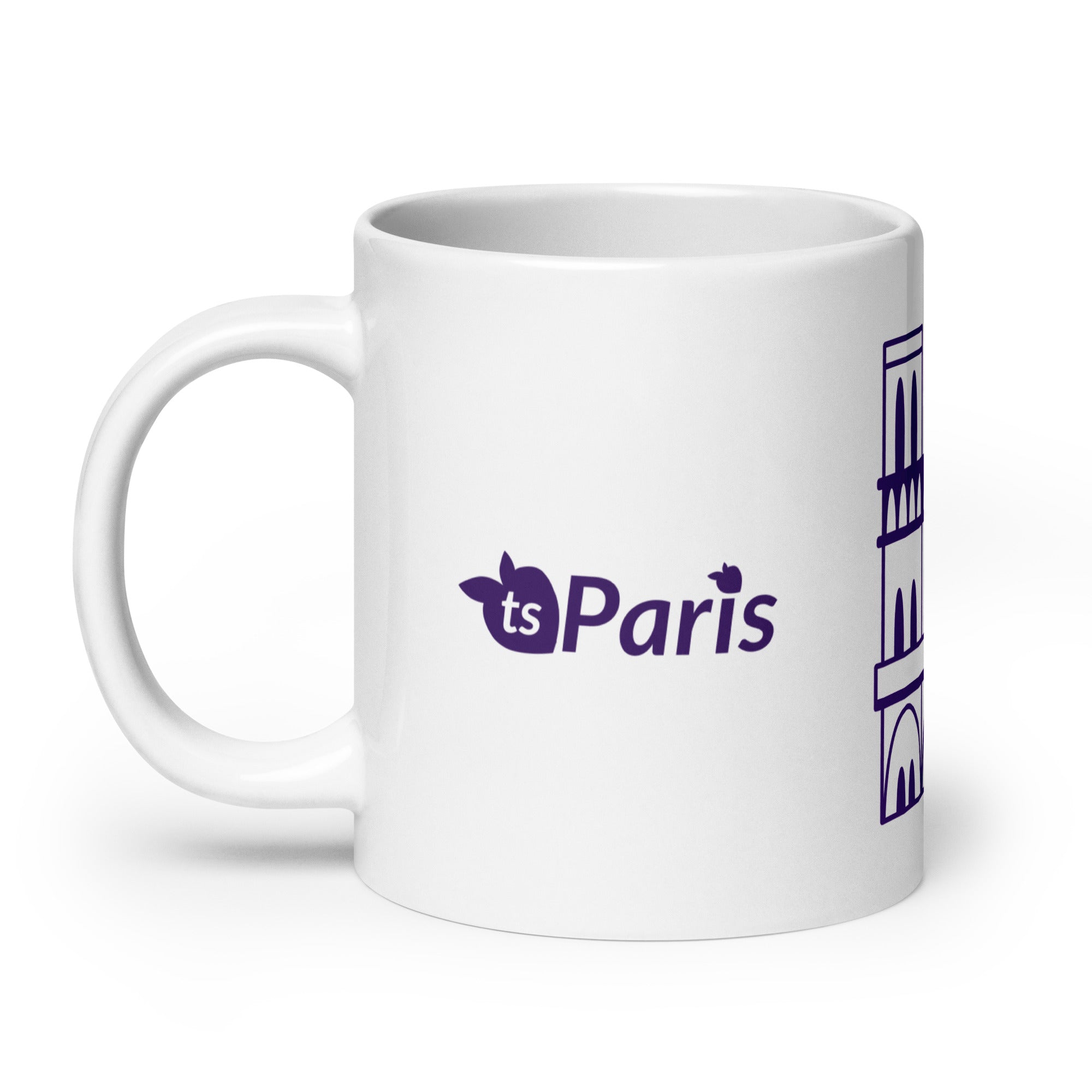 tsgabrielle® • Paris - Cathédrale Notre-Dame • Mug brillant • Blanc