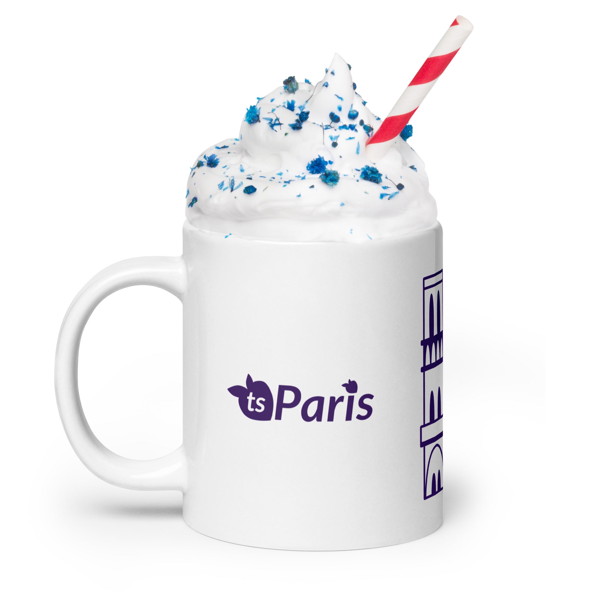 tsgabrielle® • Paris - Cathédrale Notre-Dame • Mug brillant • Blanc