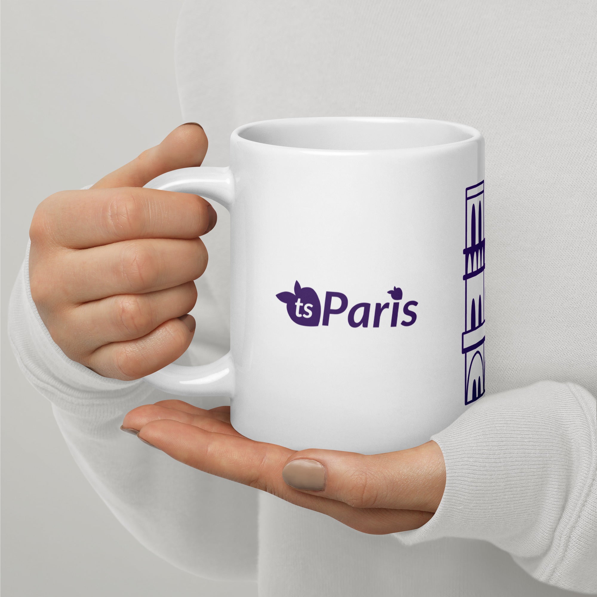 tsgabrielle® • Paris - Cathédrale Notre-Dame • Mug brillant • Blanc