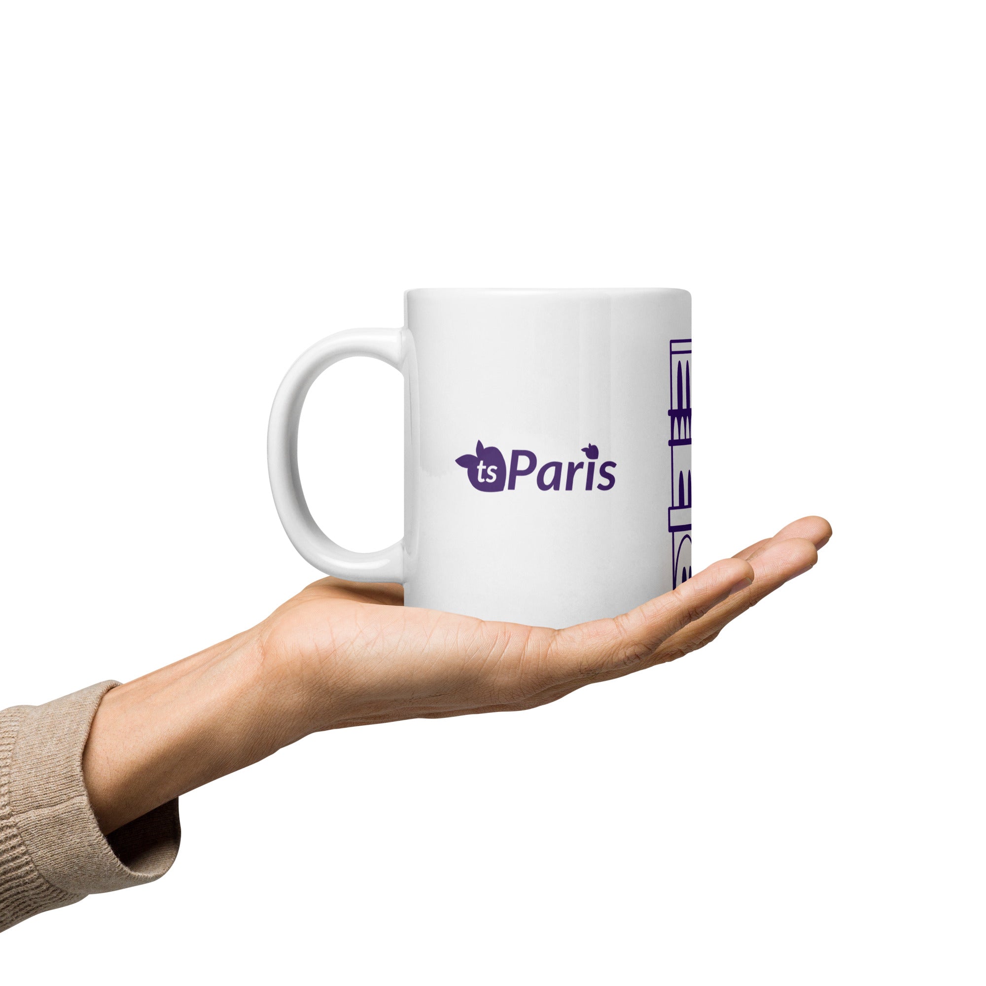 tsgabrielle® • Paris - Cathédrale Notre-Dame • Mug brillant • Blanc