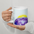 tsgabrielle® • Good Vibes Only • Mug brillant • Noir • Céramique • 3 tailles